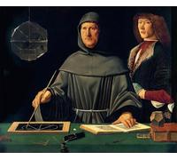 POSTERIIk Famoso Pittura Immagine Tela Dipinti d'arte graffiti Retrato de Luca Pacioli por Jacopo De Barbari per L'arredamento del Soggiorno 60x90cm