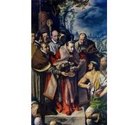 POSTERIIk Famoso Pittura Immagine Tela Dipinti d'arte graffiti San Carlos Bor dando la comunión a las víctimas de la peste por Tanzio Da Varallo per Decorazioni per la Casa 60x90cm