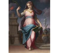 POSTERIIk Famoso Pittura Immagine Tela Dipinti d'arte graffiti Santa Bárbara de Giorgio Vasari per L'arredamento del Soggiorno 60x90cm
