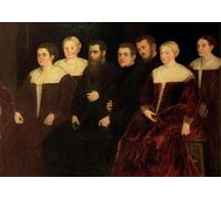 POSTERIIk Famoso Pittura Immagine Tela Dipinti d'arte graffiti Siete miembros de la familia Soranzo de Jacopo Robusti Tintoretto per la Decorazione Della Parete 60x90cm