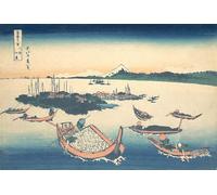 POSTERIIk Famoso Pittura Immagine Tela Dipinti d'arte graffiti Tsukudajima en la provincia de Musashi Buyo Tsukudajima por Katsushika Hokusai per la Decorazione Della Parete 60x90cm