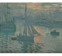 POSTERIIk Famoso stampa tela poster Ritratto Dipinti d'arte Amanecer de Claude Monet per la Decorazione Della Parete 60x90cm