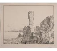 POSTERIIk Famoso stampa tela poster Ritratto Dipinti d'arte Costa rocosa en Bornholm por Vilhelm Kyhn per la Decorazione Della Parete 60x90cm