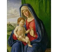 POSTERIIk Famoso stampa tela poster Ritratto Dipinti d'arte Dama y niño de Battista Cima Da Conegliano per Decorazioni per la Casa 60x90cm