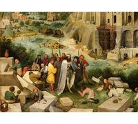 POSTERIIk Famoso stampa tela poster Ritratto Dipinti d'arte Detalle de Turmbau Zu Babel de Pieter Bruegel el Viejo per Decorazioni per la Casa 60x90cm