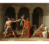 POSTERIIk Famoso stampa tela poster Ritratto Dipinti d'arte El juramento de los Horacios de Jacques Louis David per Decorazioni per la Casa 60x90cm