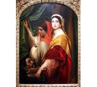 POSTERIIk Famoso stampa tela poster Ritratto Dipinti d'arte Herodías con la cabeza de San Juan Bautista Paul Delaroche de Paul Delaroche per Decorazioni per la Casa 60x90cm