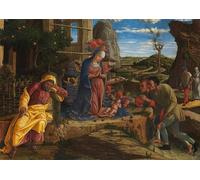 POSTERIIk Famoso stampa tela poster Ritratto Dipinti d'arte la adoración de los pastores poco después de Andrea Mantegna per la Decorazione Della Parete 60x90cm