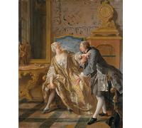POSTERIIk Famoso stampa tela poster Ritratto Dipinti d'arte la liga de Jean François De Troy per Decorazioni per la Casa 60x90cm