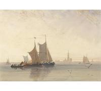 POSTERIIk Famoso stampa tela poster Ritratto Dipinti d'arte La mañana de Amberes de David Cox per L'arredamento del Soggiorno 60x90cm