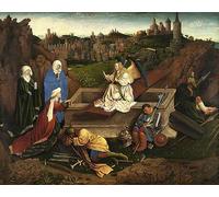 POSTERIIk Famoso stampa tela poster Ritratto Dipinti d'arte Las Tres Marías en la tumba de Jan Van Eyck per la Decorazione Della Parete 60x90cm