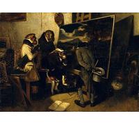 POSTERIIk Famoso stampa tela poster Ritratto Dipinti d'arte Los expertos de Gabriel Decamps per Decorazioni per la Casa 60x90cm