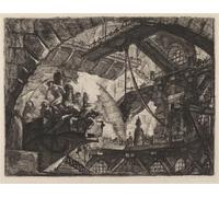 POSTERIIk Famoso stampa tela poster Ritratto Dipinti d'arte Prisioneros en una plataforma de proyección de Battista Piranesi per L'arredamento del Soggiorno 60x90cm