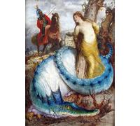 POSTERIIk Famoso stampa tela poster Ritratto Dipinti d'arte Ruggiero y Angélica de Arnold Böcklin per Decorazioni per la Casa 60x90cm