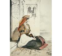 POSTERIIk Famoso stampa tela poster Ritratto Dipinti d'arte una mujer judía de gibraltar por john frederick lewis per L'arredamento del Soggiorno 60x90cm