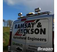 Posteriore Barra Tettuccio + Faro + Cromo Punti + LED Per Renault trafic 2002 -