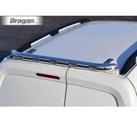 Posteriore Barra Tettuccio + LED Per volkswagen caddy 2021 + Acciaio Inox Van