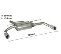 Posteriore con terminali rotondi Ragazzon BMW Serie3 F30 320d 135Kw 10/2011>2015