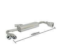 Posteriore inox sdoppiato con terminali Audi TT (typ 8J)(1153)