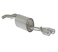 Fiat Posteriore inox con terminali rotondi 2x80 mm sfalsati