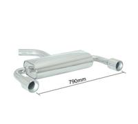 Posteriore inox doppio terminali rotondi Volkswagen GOLF 5 2.0 GTI FSI Ragazzon