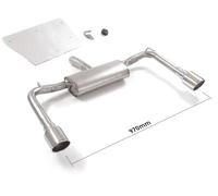 Posteriore inox sdoppiato con terminali Alfa Romeo Giulietta(940) 2010>>20(3289)