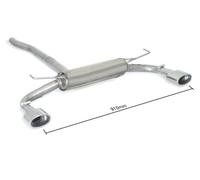 Posteriore inox sdoppiato terminali ovali Ragazzon Fiat 500X 1.6 Mjet 88Kw 'Pop'