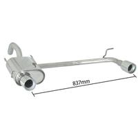 Fiat Posteriore inox sdoppiato con terminali rotondi 2 / 90 mm - Necessita