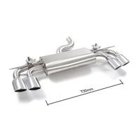 Posteriore sdoppiato terminali ovali Ragazzon VW Golf 7.5 R 4Motion 228 Kw