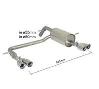 Posteriore inox sdoppiato con terminali Peugeot 208(1323)