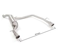 Posteriore inox sdoppiato con terminali Seat Ibiza Mk5 (KJ(4793)