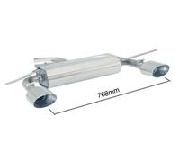 Seat Posteriore inox sdoppiato con terminali ovali 2 / 135x90 mm Sport Line -