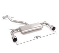Posteriore inox sdoppiato con terminali Seat Leon Mk3 (5F)(4954)