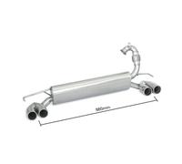 Posteriore inox sdoppiato con terminali Smart Fortwo (typ453) 2014>>2024(3447)