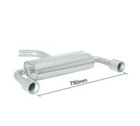 Posteriore inox sdoppiato con terminali Volkswagen Golf Mk5 (typ(1207)