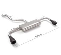 Posteriore inox sdoppiato 2x102 Black Ragazzon Vw Golf Mk 8 1.5 TSI 96/110Kw