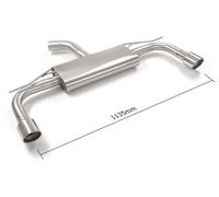 Posteriore inox sdoppiato con terminali Volkswagen Golf Mk8 (typ(6132)