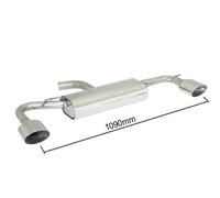 Posteriore inox sdoppiato con terminali Volkswagen Scirocco Mk3 (typ(1374)