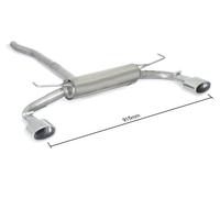 Posteriore inox sdoppiato terminali ovali Ragazzon Fiat 500X 1.4 103Kw 'Pop'