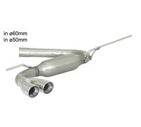 Posteriore inox terminali rotondi 2x70mm RAGAZZON VW Golf Mk7 1.6 TDI 66/81 Kw