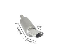 Universali Posteriore inox universale con terminale ovale 110 x 65 mm Sport Line