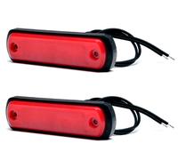 Posteriore Lato 12-24V Rosso Neon LED 2x Luci di Ingombro per Camion Van Caravan