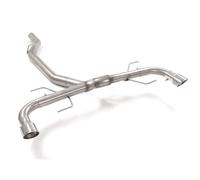 Alfa Romeo Tubo posteriore Gr. N inox sdoppiato con terminali rotondi 2 / 90 mm