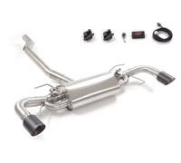 Alfa Romeo Posteriore inox sdoppiato con terminali rotondi 2 / 90 mm Carbon