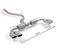 Posteriore doppio 4 terminali ovali Ragazzon Audi A3 8V/A 2.0 TDI Quattro 135Kw