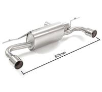 BMW Posteriore inox sdoppiato con terminali rotondi 2 / 90 mm