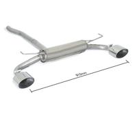 Fiat Posteriore inox sdoppiato con terminali ovali 2 / 135x90 mm Sport Line