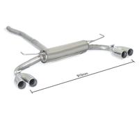 Fiat Posteriore inox sdoppiato con terminali rotondi 2 / 2x70 mm sfalsati