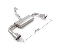 Ford Posteriore inox sdoppiato con terminali ovali 2 / 135x90 mm Sport Line