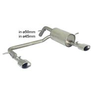 50.0458.10#2 PEUGEOT 208 POSTERIORE INOX SDOPPIATO CON TERMINALI OVALI 2 / 115X7